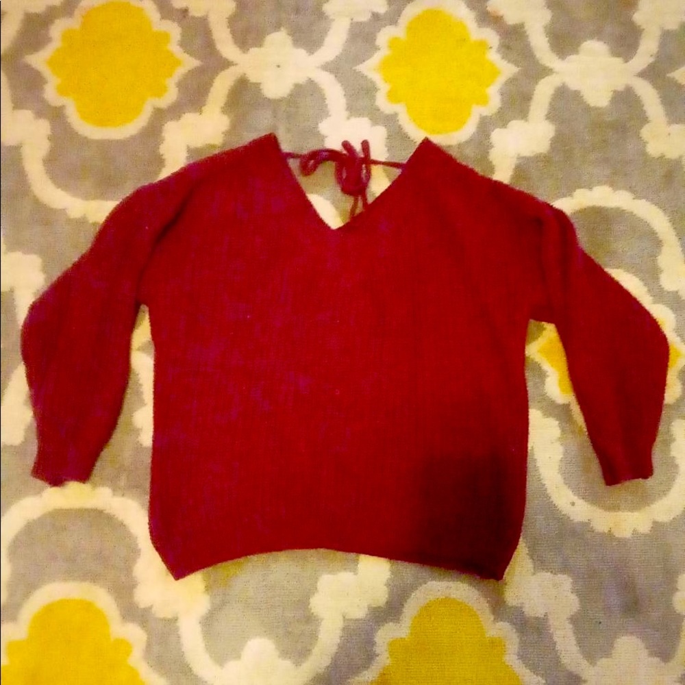 Maroon crop sweater